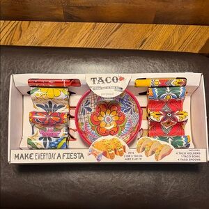 Colorful Fiesta Taco Serving Set